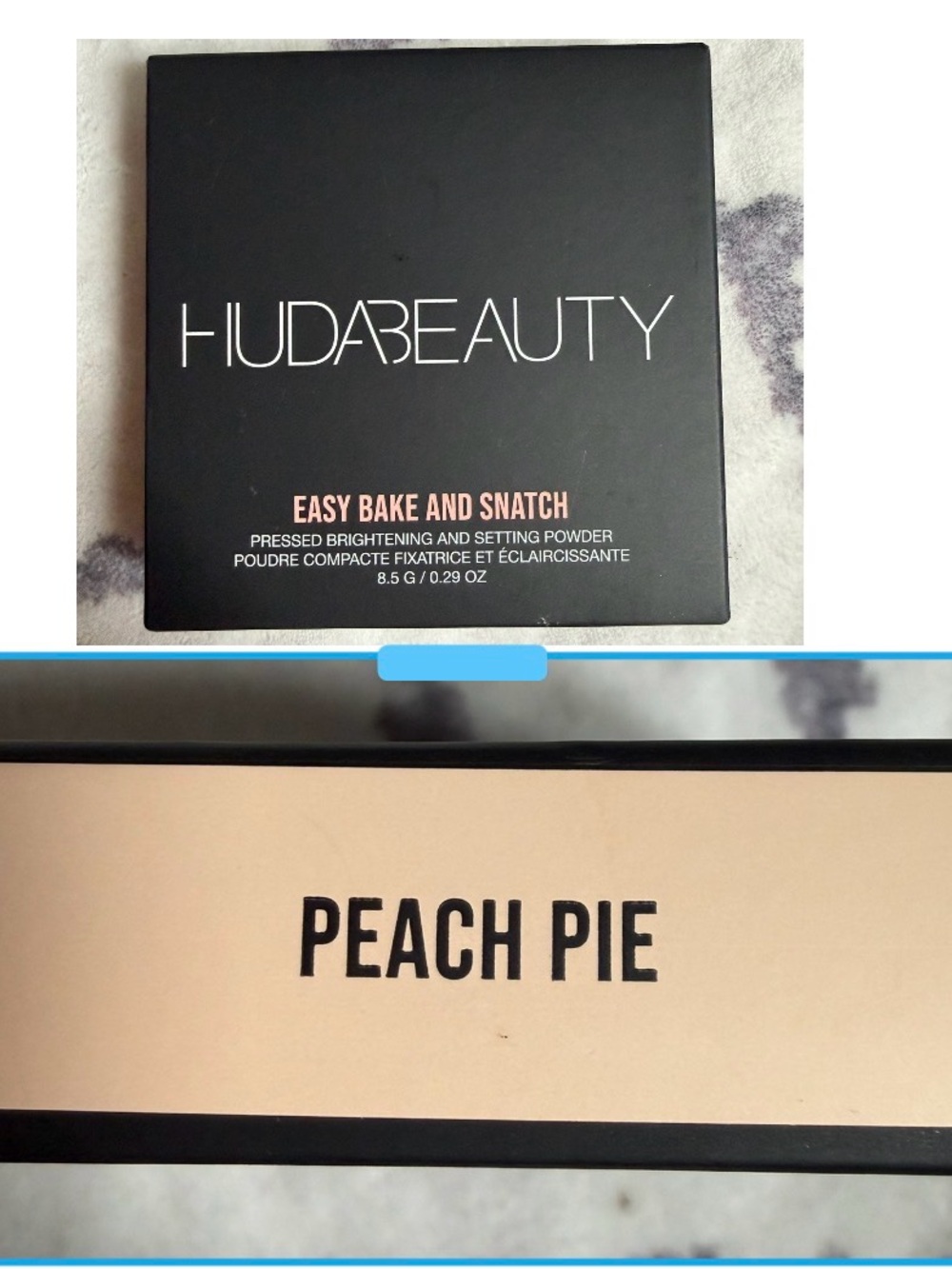 HUDA BEAUTY Easy Bake & Snatch Pressed Brightening Powder — Peach Pie